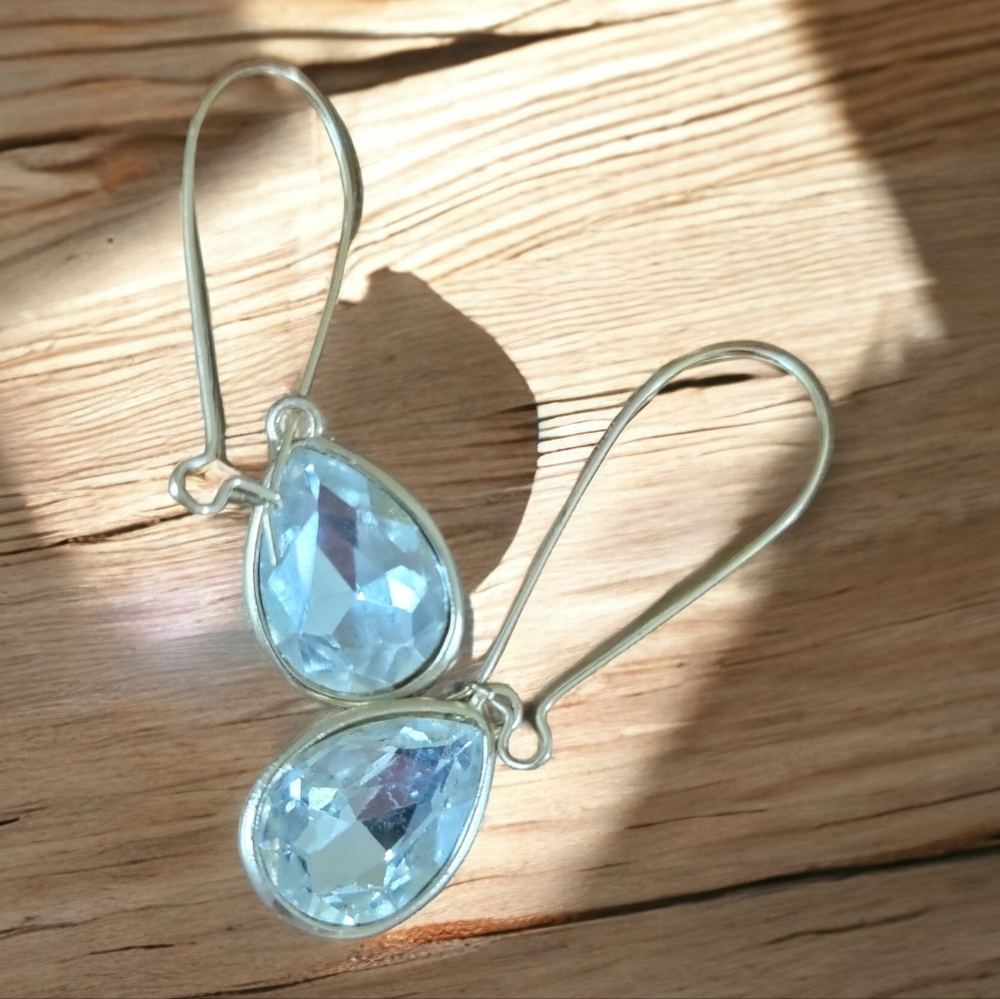 Crystal Thread Through Earrings